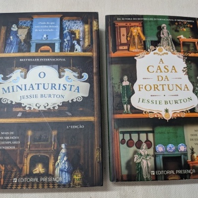 Capas de livros O MINIATURISTA e A CASA DA FORTUNA de Jessie Burton.