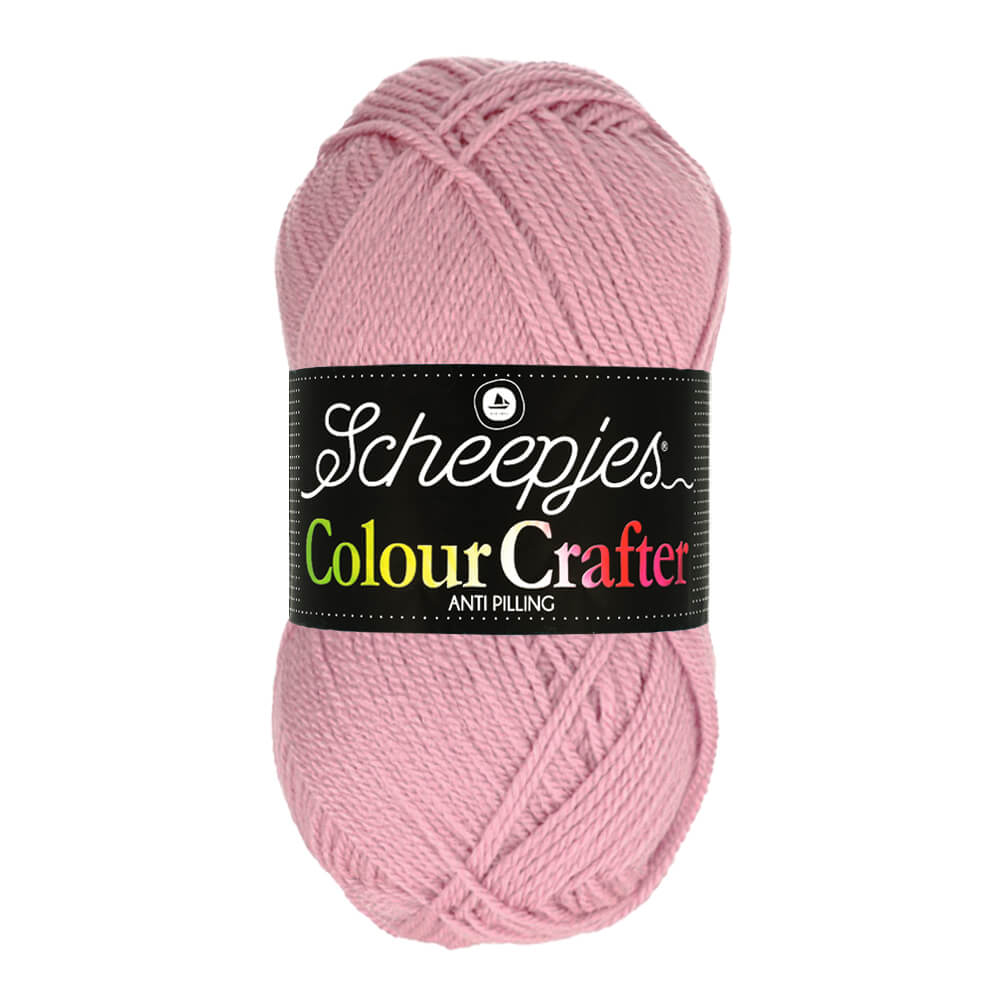 Novelo de fio de lã cor-de-rosa claro Scheepjes Colour Crafter