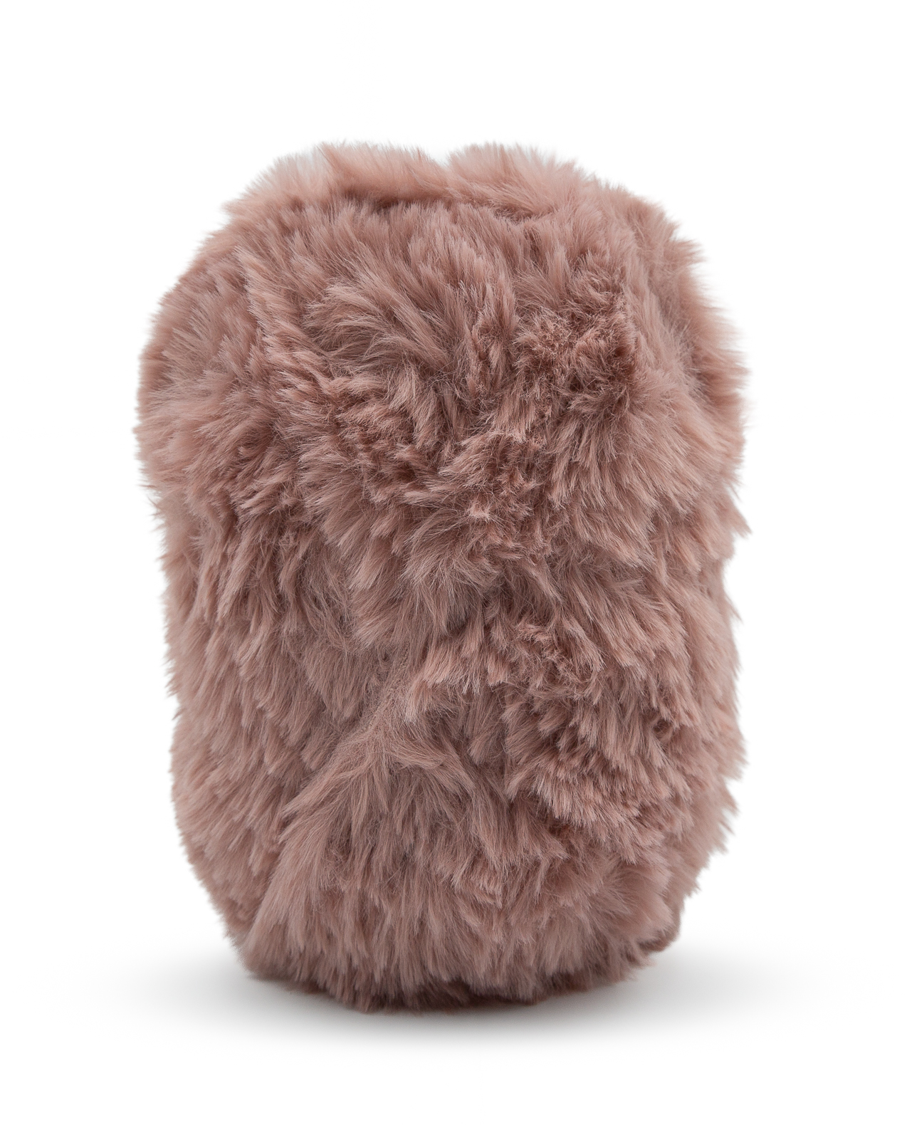 Produto oval em pelo sintético rosa