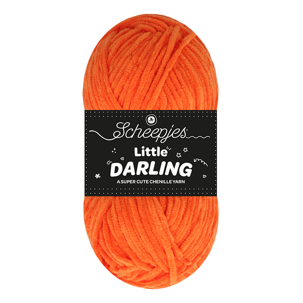 Novelo de fio chenille alaranjado Scheepjes Little DARLING