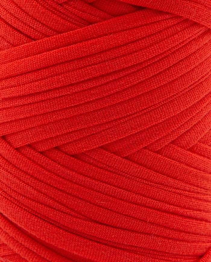 Fio têxtil vermelho em padrão trançado diagonal