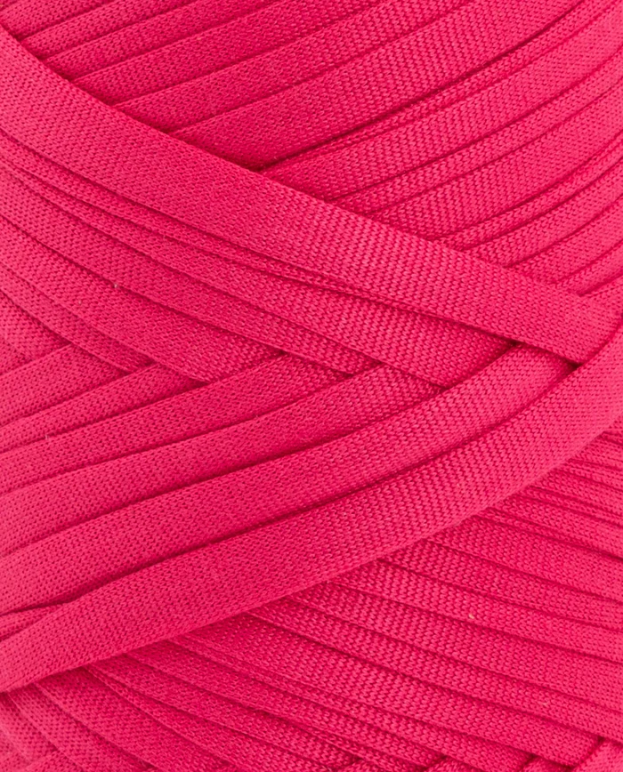Novelo de fita tubular de tecido rosa em malha apertada