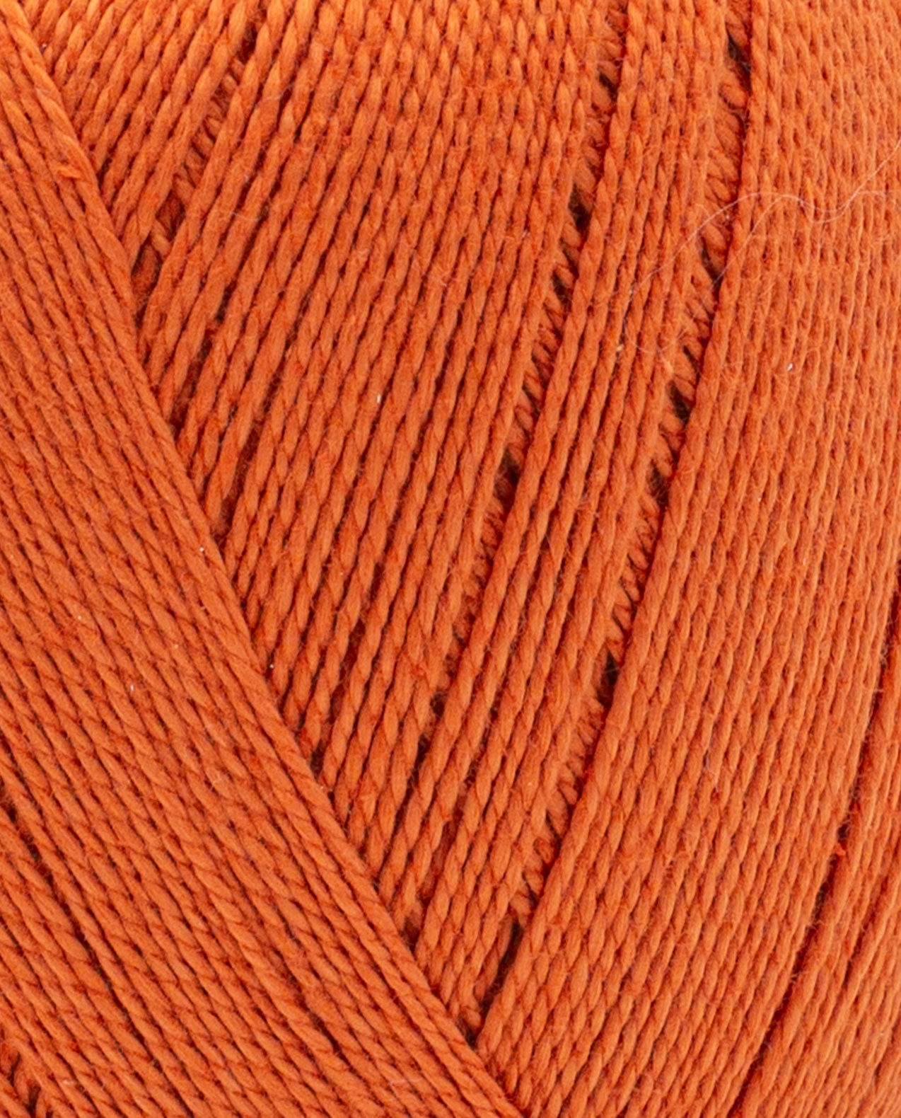Fio de lã grosso laranja com textura entrelaçada