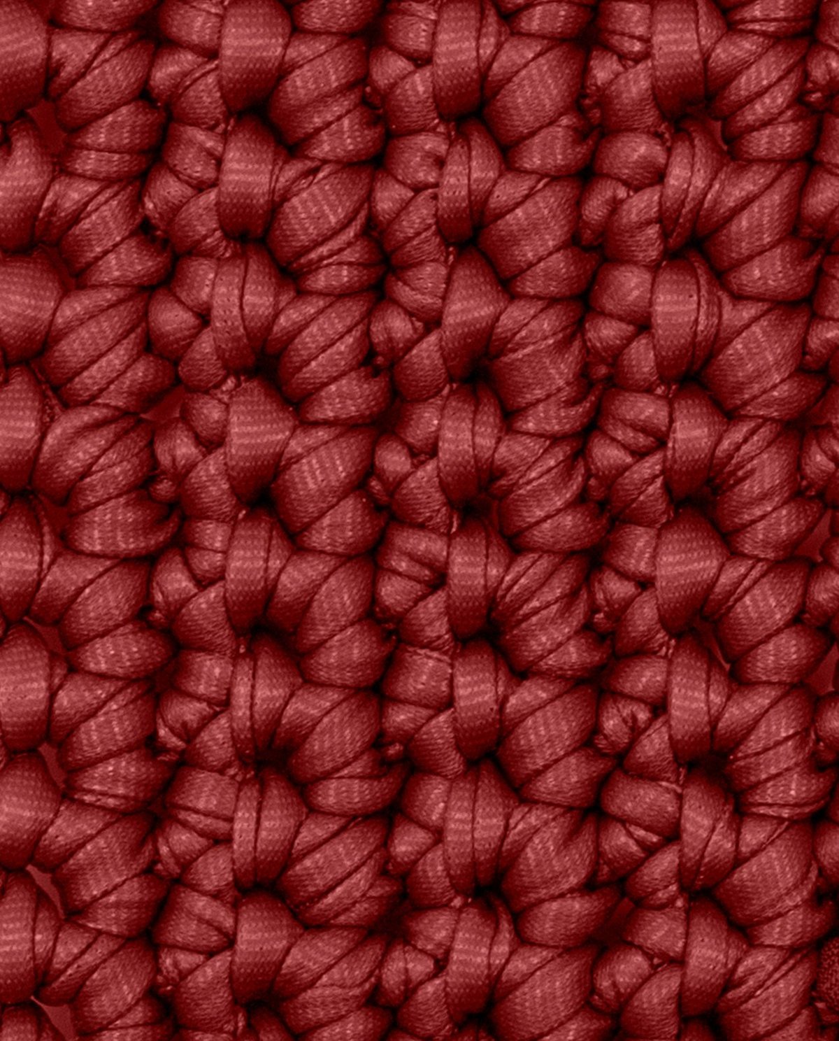 Padrão têxtil vermelho, malha grossa entrelaçada