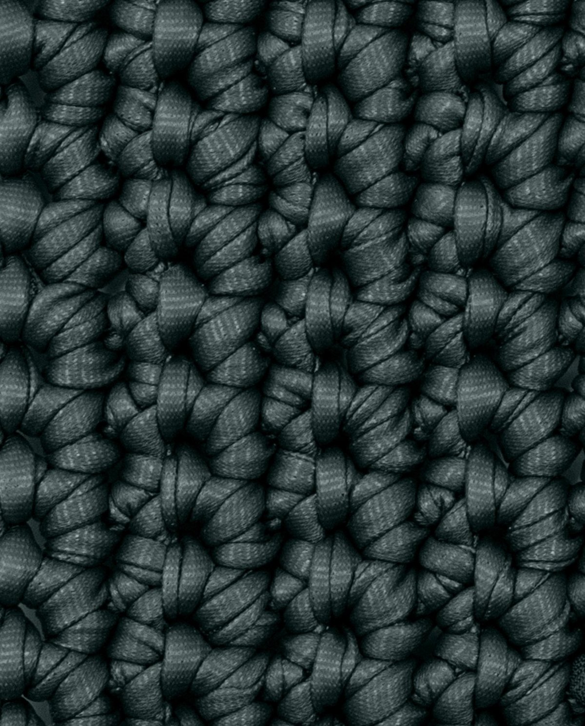 Tecido azul escuro grosso com padrão trançado