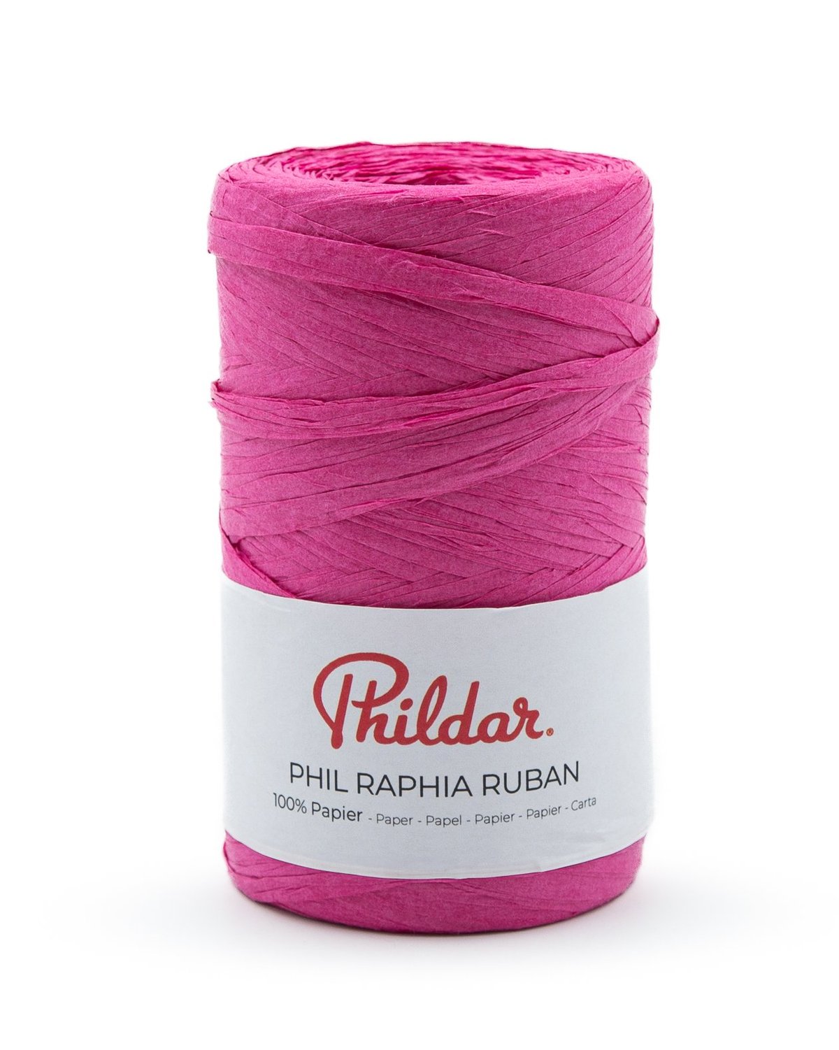 Rolo de fita rosa Phildar PHIL RAPHIA RUBAN 100% papel