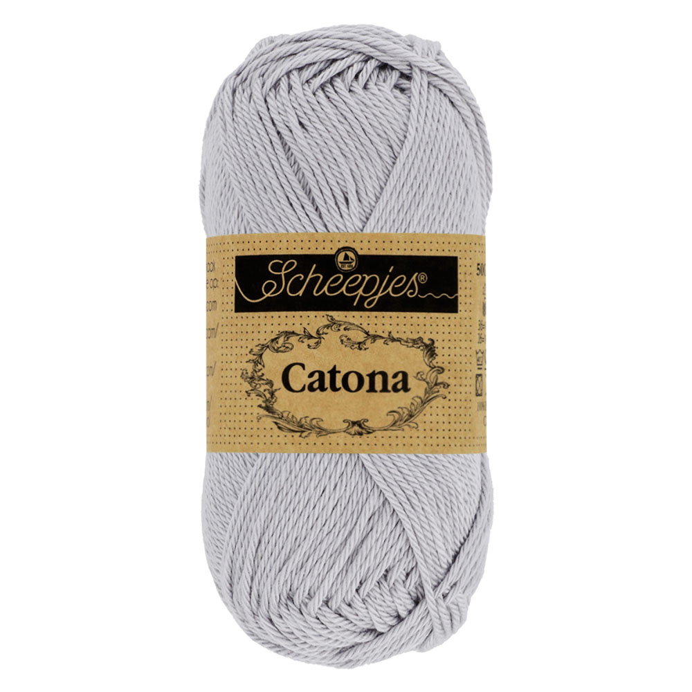 Novelo de fio de algodão cinzento claro Scheepjes Catona
