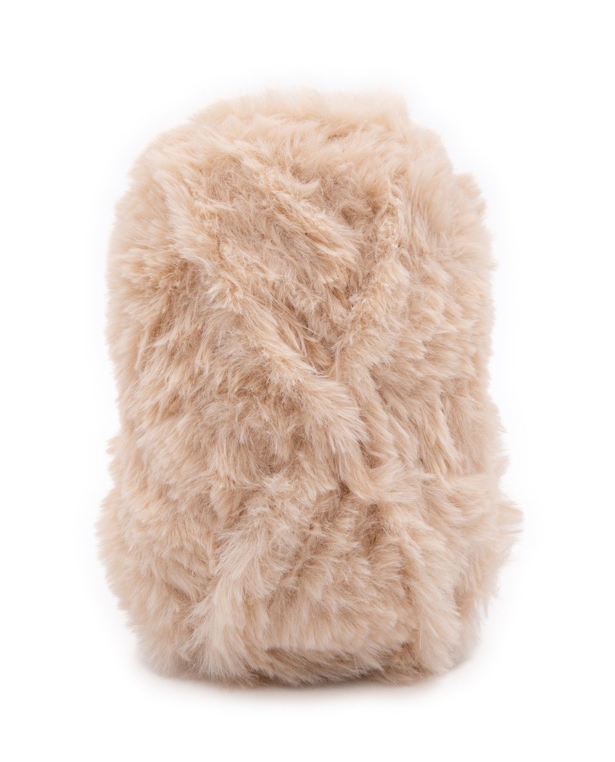 Mochila de pelo sintético bege claro