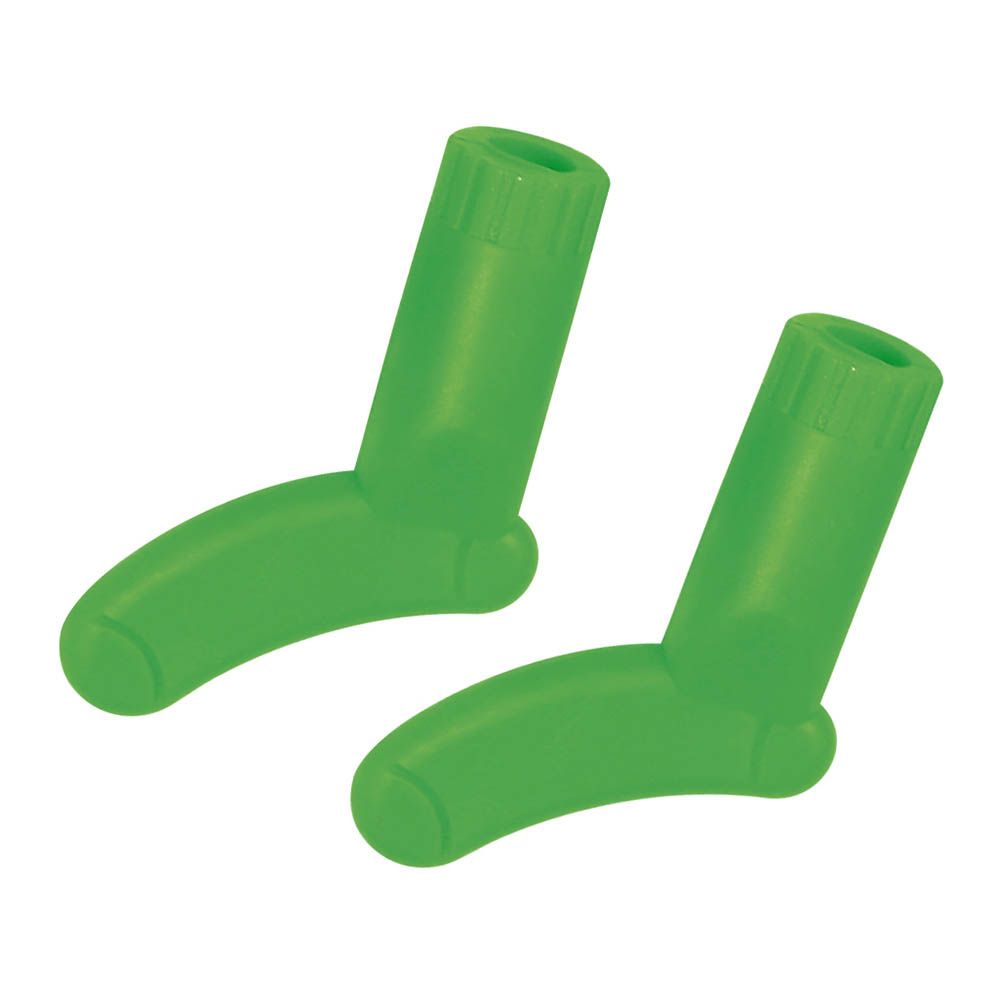 Suportes verdes de plástico para instrumentos musicais