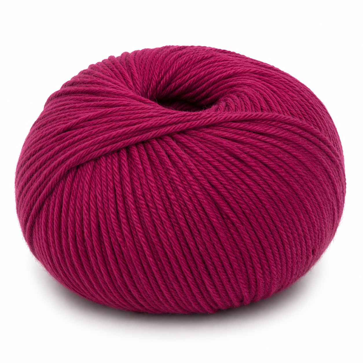 Novelo de fio grosso rosa fúcsia