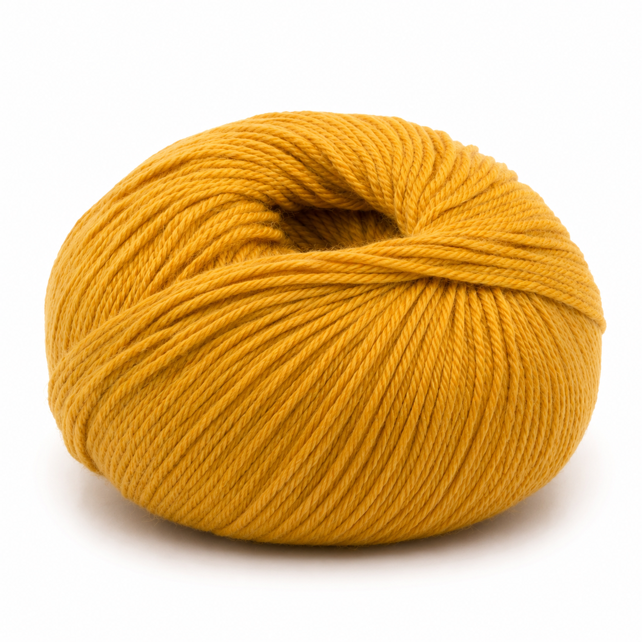 Novelo de lã grossa amarelo mostarda