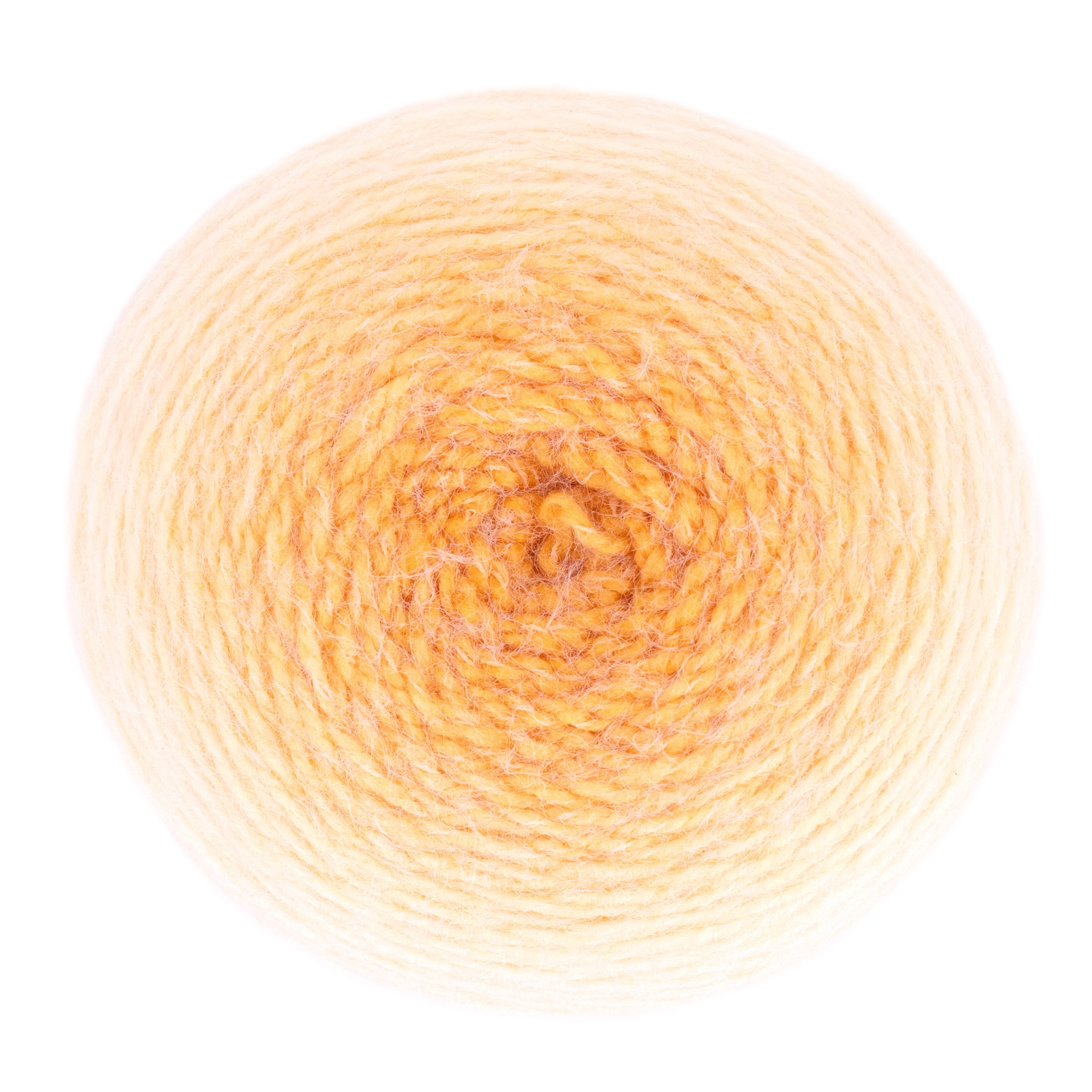 Rolo de linha alaranjada em espiral