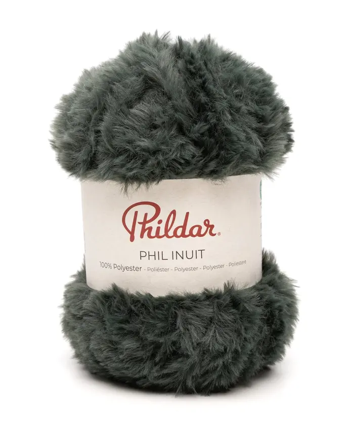 Novelo de fio felpudo cinza escuro Phildar PHIL INUIT