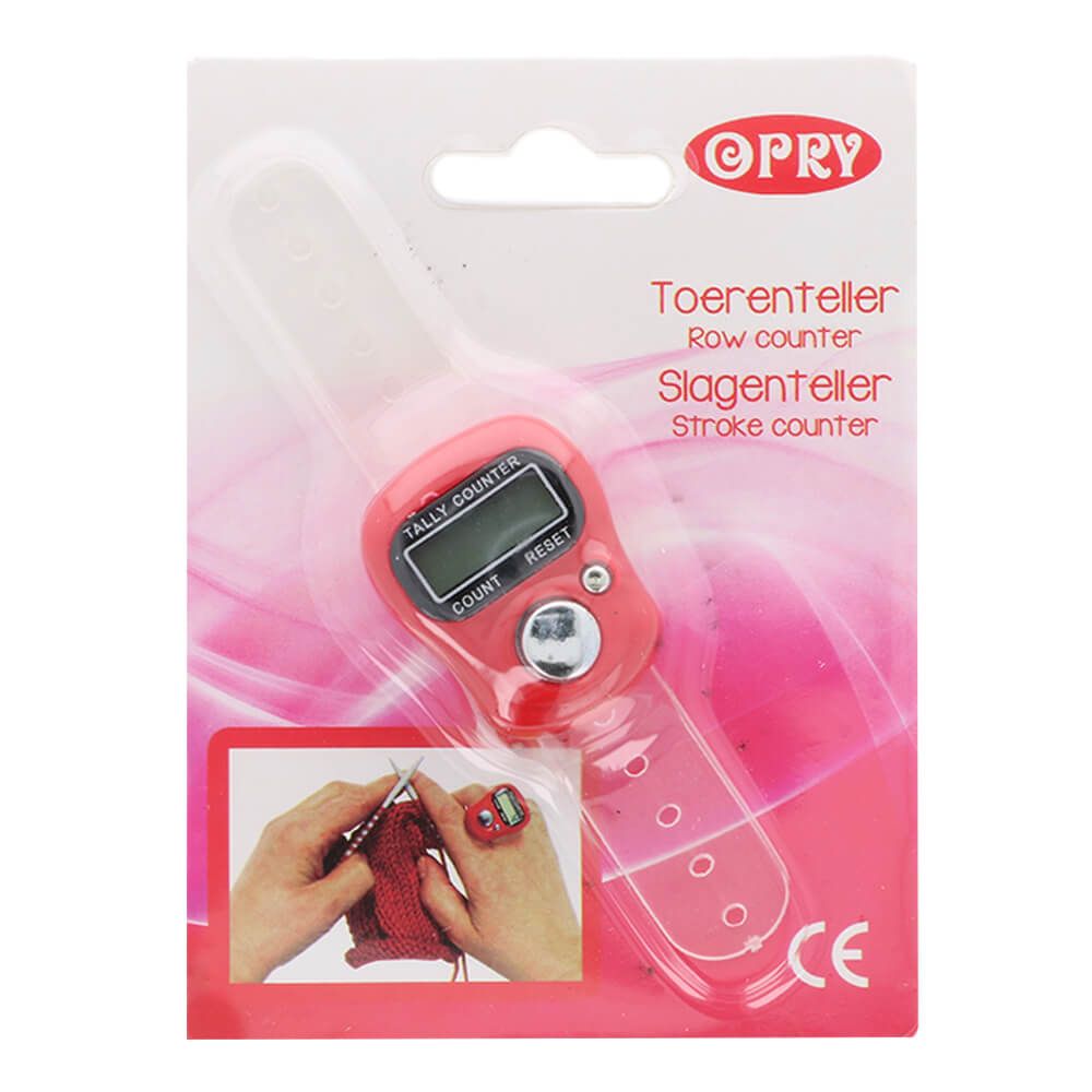 Contador de voltas digital rosa da OPRY com embalagem rosa