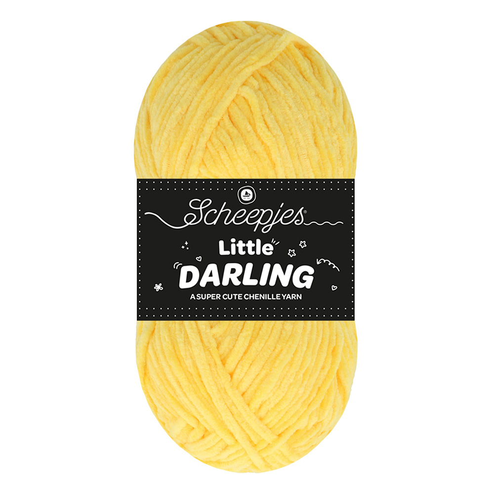 Novelo de fio chenille amarelo claro Scheepjes Little DARLING