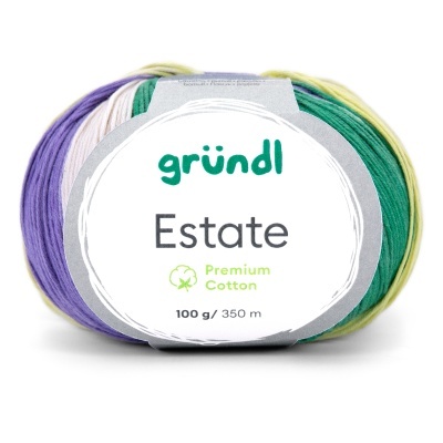 Novelo de fio de algodão multicolorido grünld Estate