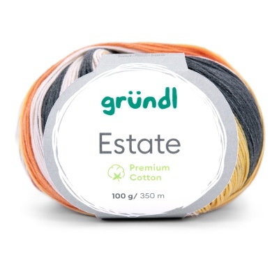 Novelo de fio de algodão gründl Estate multicolor