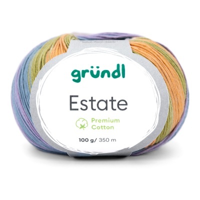 Novelo de lã gründl Estate algodão premium colorido