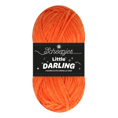Novelo de fio chenille alaranjado Scheepjes Little DARLING