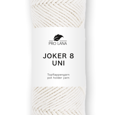 Rolo de fio branco com etiqueta PRO LANA