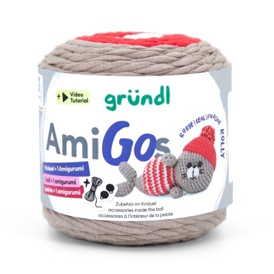 Rolo de fio de algodão para amigurumi com etiqueta colorida