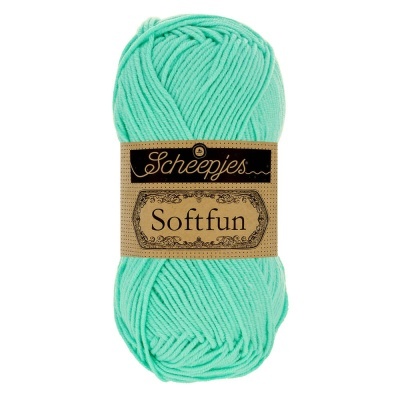 Novelo de lã macia Scheepjes Softfun verde água