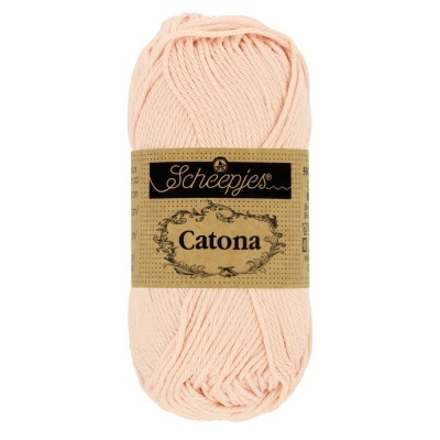 Novelo de fio de algodão rosa claro Scheepjes Catona