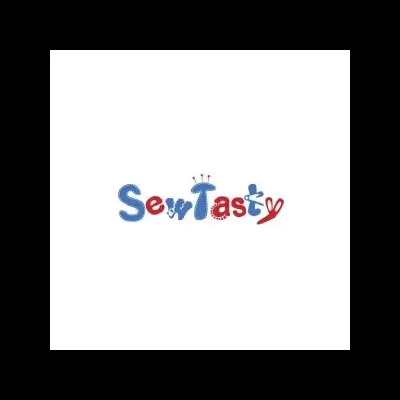 Logótipo artesanal a cores com texto Sewtasty