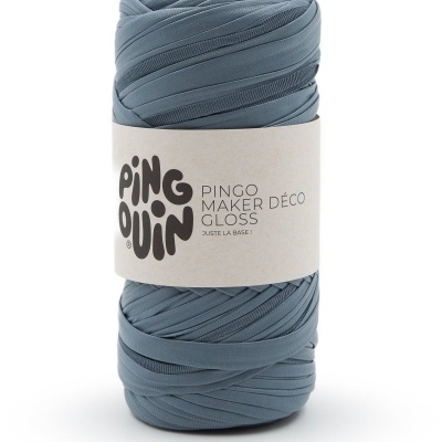 Rolo de fita azul cinza com etiqueta Pingo Ouin