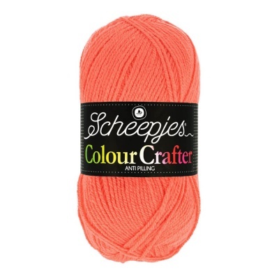 Novelo de lã cor de coral Scheepjes Colour Crafter anti pilling