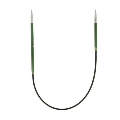 Agulhas circulares para tricotagem com pontas metálicas e cabo flexível