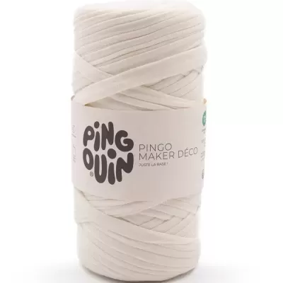 Cone de fio de algodão cru com etiqueta PINGOUIN