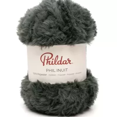 Novelo de fio felpudo cinza escuro Phildar PHIL INUIT