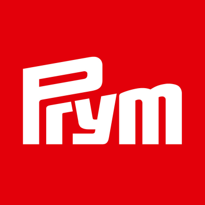 Logótipo Prym em branco sobre fundo vermelho