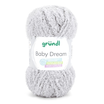 Novelo de lã cinzenta peluda Baby Dream da grúndl
