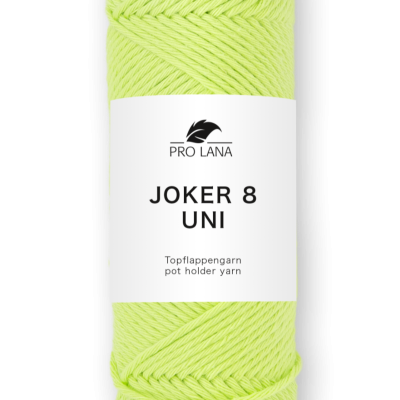 Skein de fio verde claro com etiqueta branca da marca PRO LANA