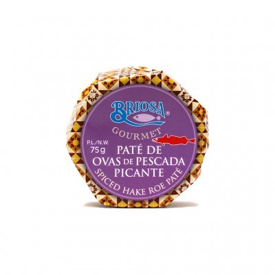 Lata de paté de ovas de pescada picante da Briosa Gourmet