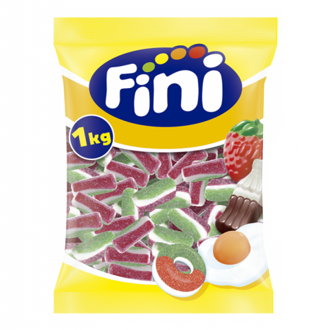 Pacote amarelo de doces Fini de gelatina azeda 1kg