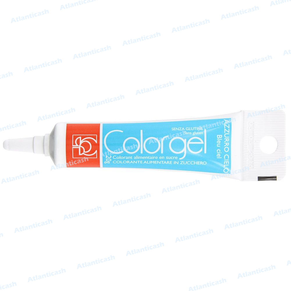 Corante Colorgel Azul Céu 20gr Tubo de corante alimentar em gel azul claro Decora