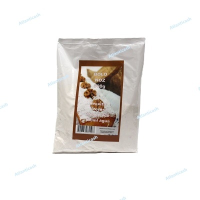 Pacote branco opaco com etiqueta para Bolo Noz 300g