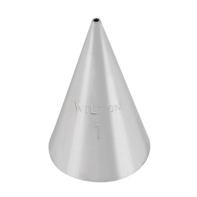 Bico de confeitar metálico prateado com gravação WILTON 1