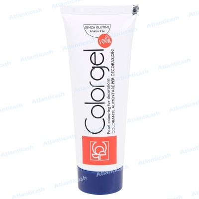 Frasco de colorante alimentar ColorGel branco com tampa azul