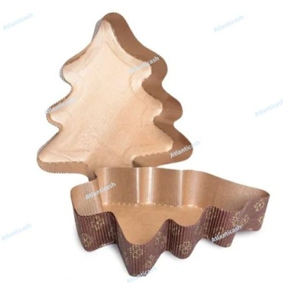 Forma de papelão em forma de árvore de Natal para bolos