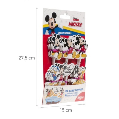 Pacote de cake toppers Disney Junior Mickey com 30 unidades coloridas