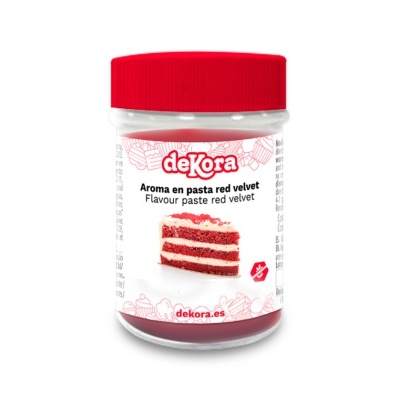 Frasco de aroma em pasta red velvet da deKora com tampa vermelha