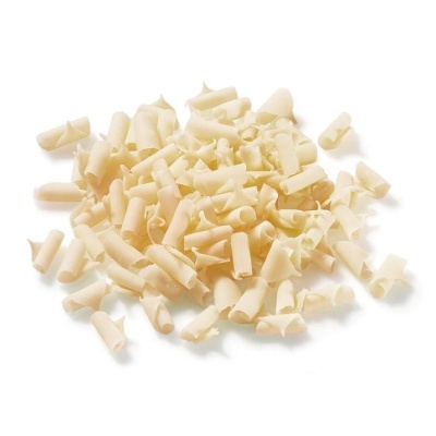 Lascas enroladas de chocolate branco