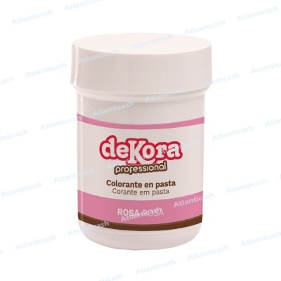 Frasco de corante em pasta rosa deKora professional