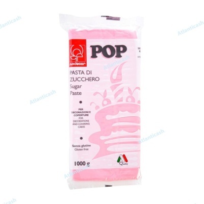 Pacote de pasta de açúcar Adorecor POP rosa e branco para decoração de bolos