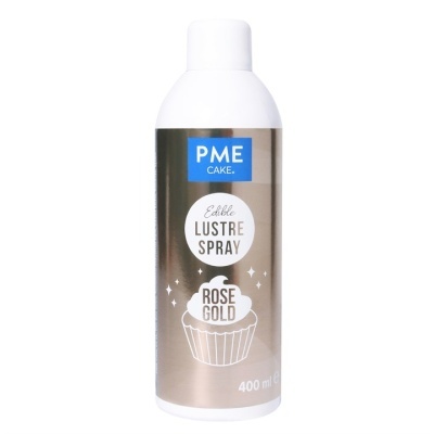 Spray comestível Lustre Spray Rose Gold PME Cake 400 ml