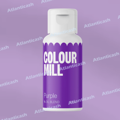 Frasco plástico branco com rótulo roxo COLOUR MILL Purple